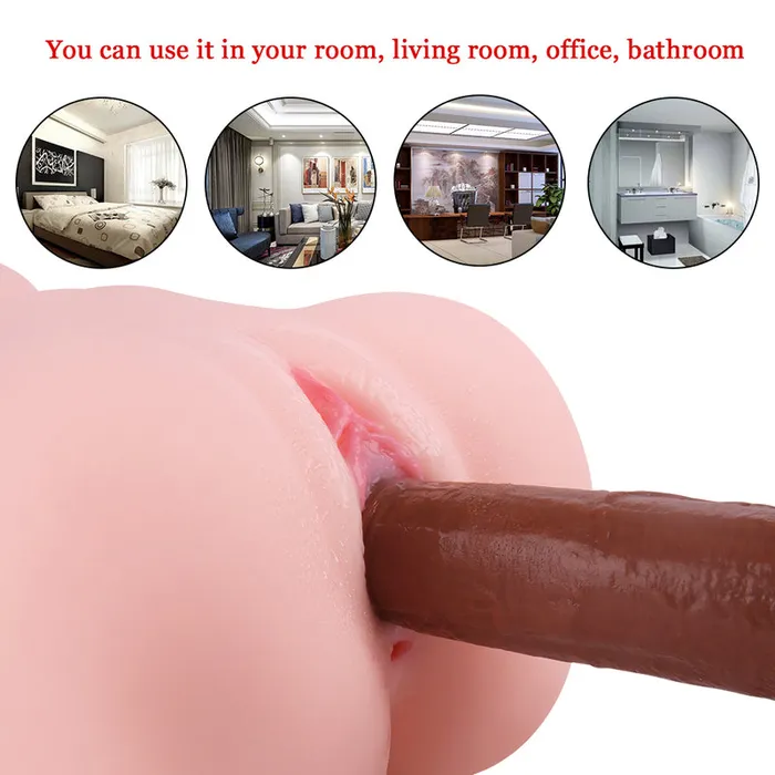 Male Sex Toys MD Queen Silicone Pussy Anal Male Masturbator Large MD