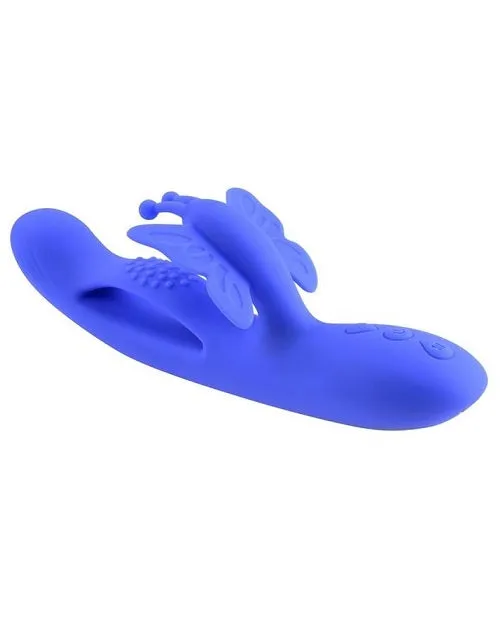 Butterfly Dreams Rechargeable Silicone Dual Stimulating Vibrator Evolved Novelties Female Sex Toys