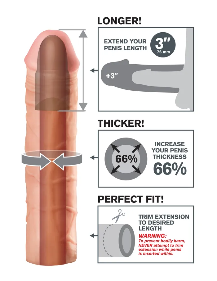 PIPEDREAM Anal FANTASY XTENSIONS MEGA 3 INCH EXTENSION