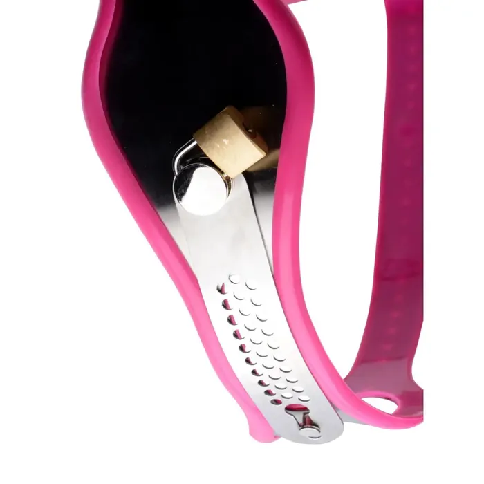 Master Series Male Sex Toys Pink Stainless Steel Adjustable Female Chastity Belt Master Series Male Sex Toys Pink Stainless Steel Adjustable Female Chastity Belt