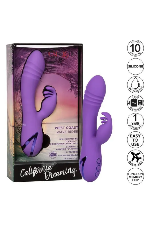 Cal Exotics Cal Exotics California Dreaming West Coast Wave Rider Dual Vibrator Purple Vibrators