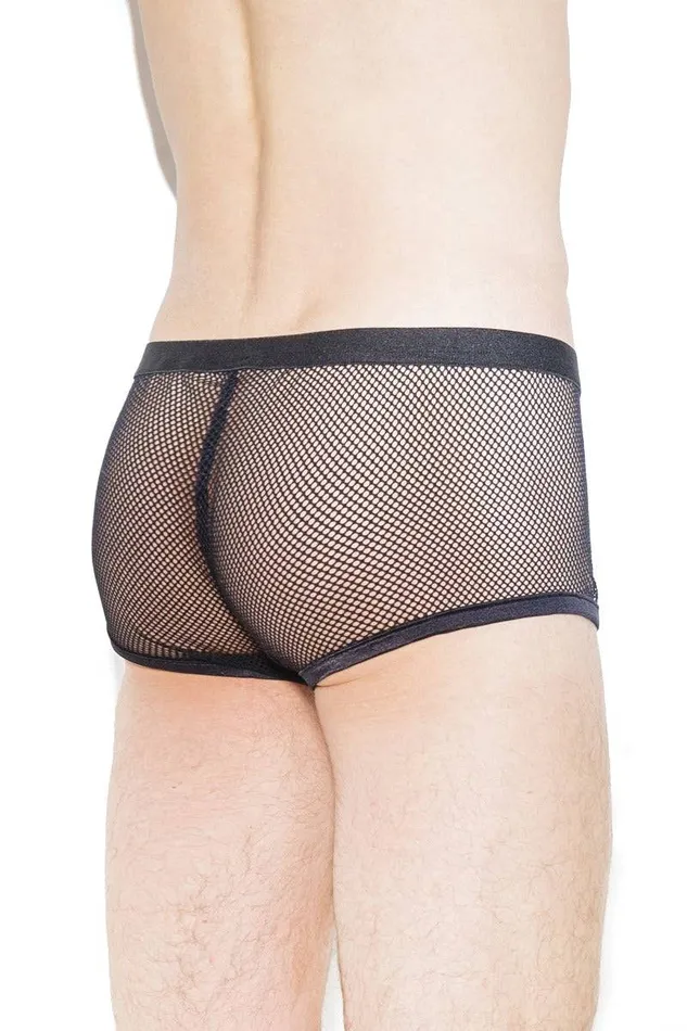 Coquette Female Sex Toys Coquette S5089 Mens Fishnet Boxer Brief Black