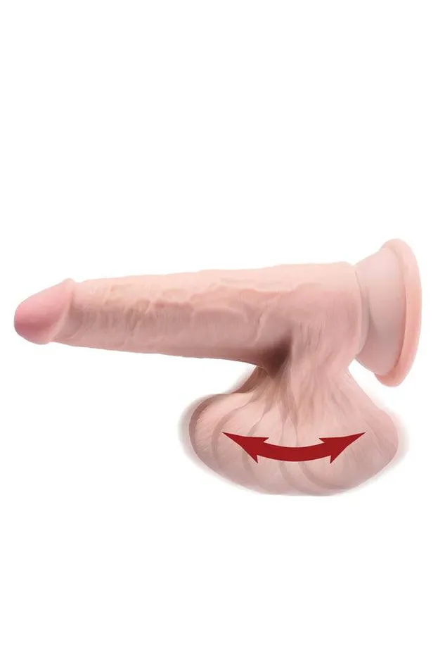 Dildos Pipedream Pipedream King Cock Plus 8inch Triple Density Dildo With Swinging Balls Beige