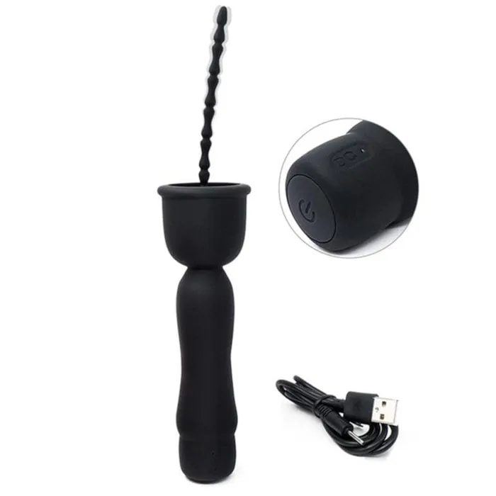 16Speed Rotating Vibration Penis or Urethral Plug Lovegasm Male Sex Toys