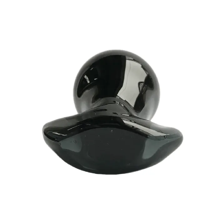 Anal Lovegasm 25 Wide Toy Big Black Classic Glass Plug