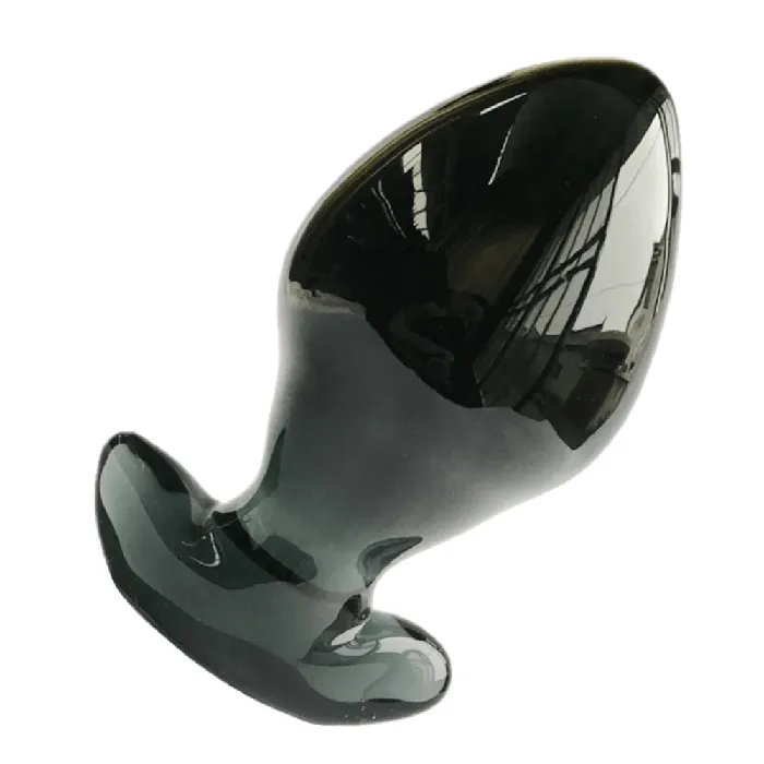 Anal Lovegasm 25 Wide Toy Big Black Classic Glass Plug