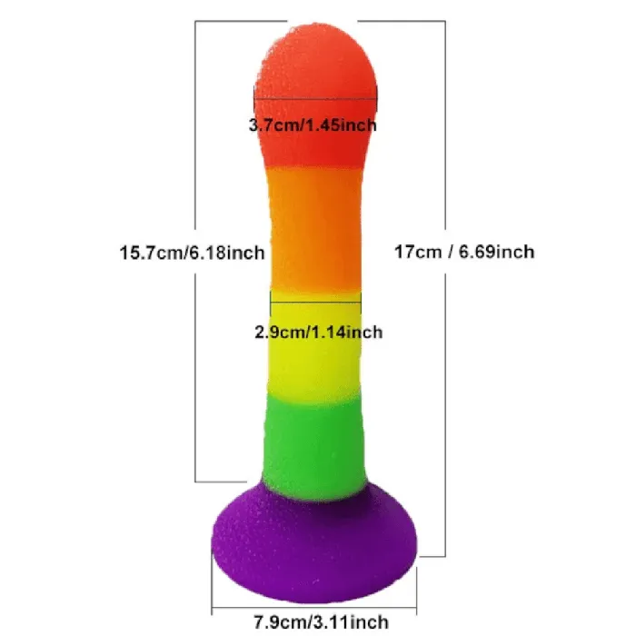 Colorful Rainbow Dildo Curved Pride and Beautiful Large Dildo Gay Lovegasm Dildos