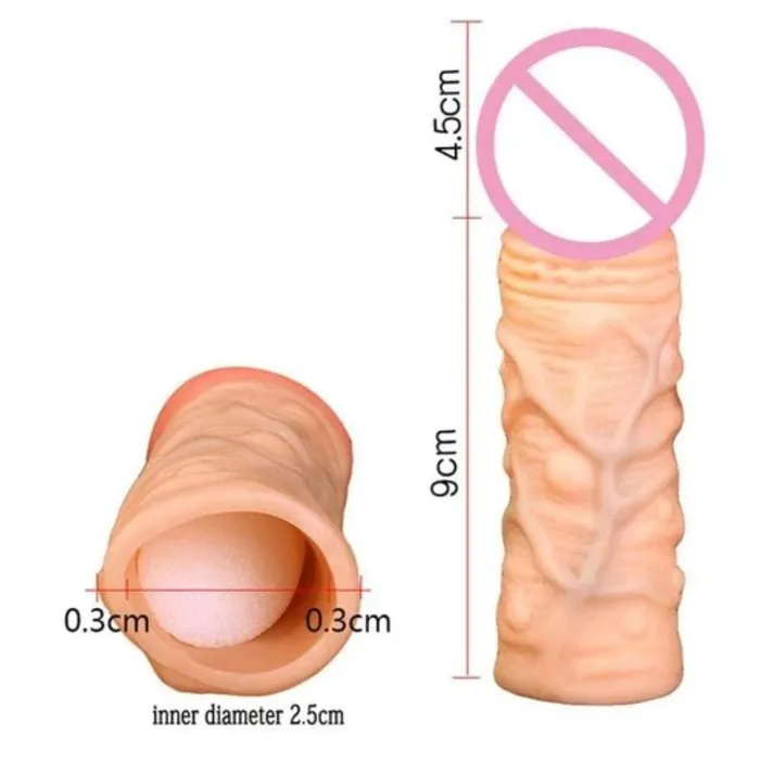 Male Sex Toys Lovegasm Instant Penis Growth Natural Silicone Sleeve Extender