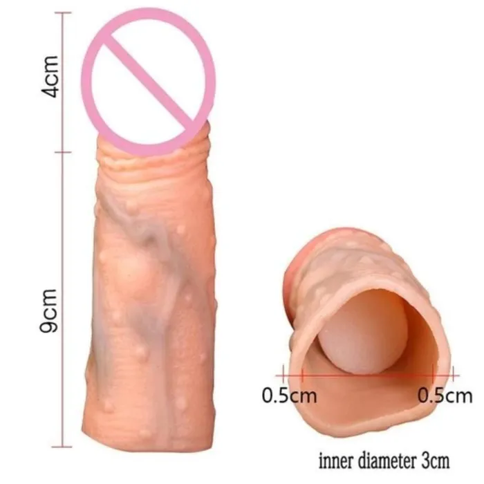 Male Sex Toys Lovegasm Instant Penis Growth Natural Silicone Sleeve Extender