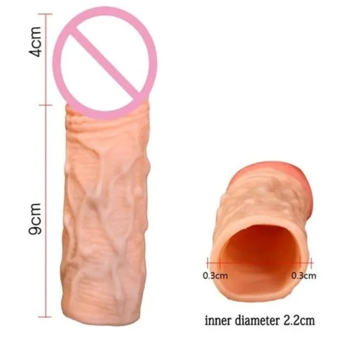 Male Sex Toys Lovegasm Instant Penis Growth Natural Silicone Sleeve Extender