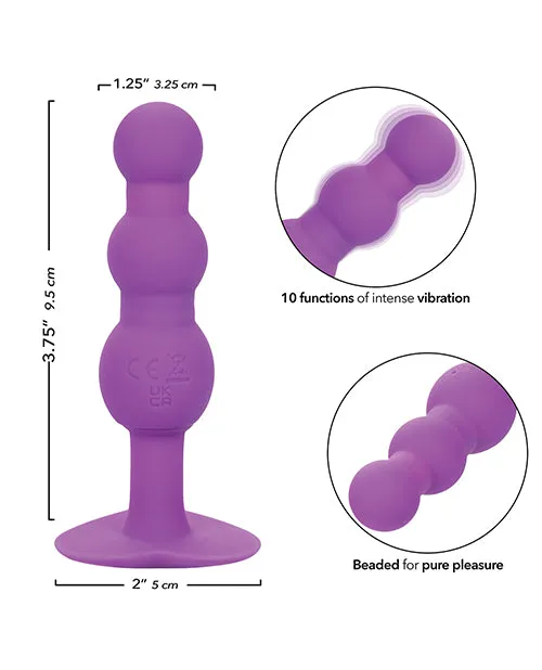 California Exotic Novelties First Time Vibrating Triple Beaded Anal Probe Purple Anal