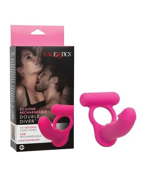 California Exotic Novelties Vibrators Silicone Rechargeable Double Diver Pink California Exotic Novelties Vibrators Silicone Rechargeable Double Diver Pink