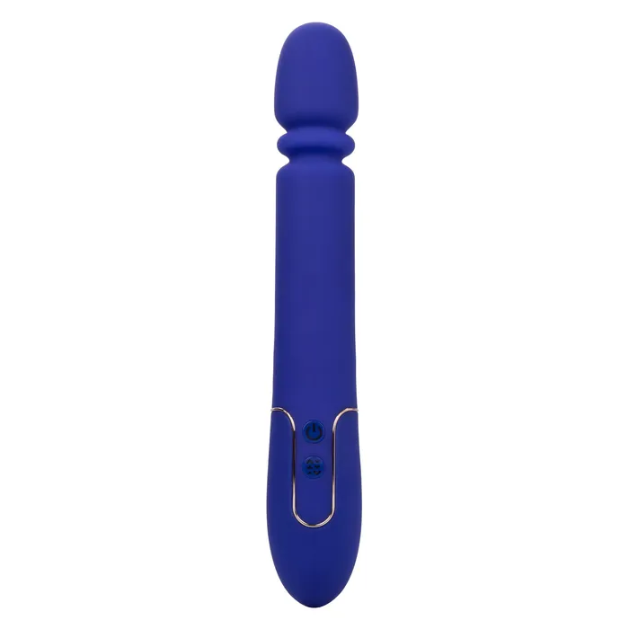 California Exotics California Exotics Shameless Slim Thumper Wand Massager Blue Vibrators