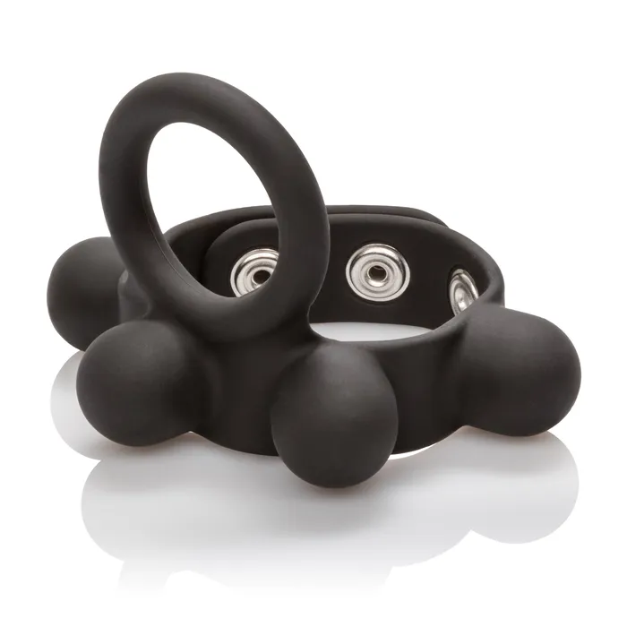 California Exotics Male Sex Toys California Exotics Medium Weighted C Ring Ball Stretcher Cock Ring Black