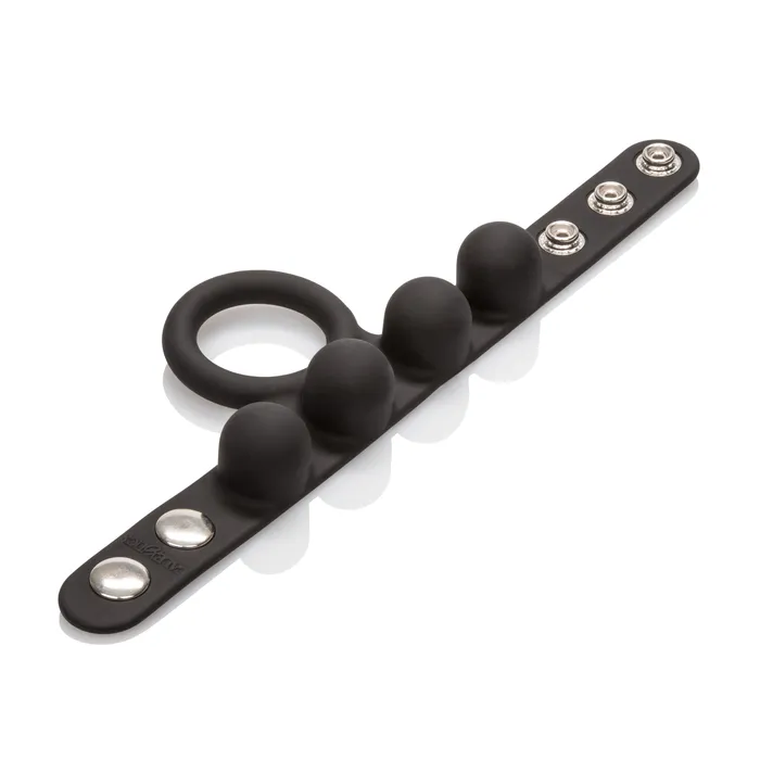 California Exotics Male Sex Toys California Exotics Medium Weighted C Ring Ball Stretcher Cock Ring Black