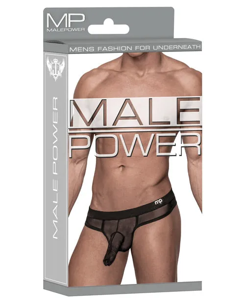 Comme Ci Comme Ca Anal Hoser Stretch Mesh Thong Black