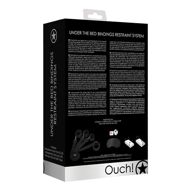 Shots Ouch BDSM Under The Bed Bindings Restraint System Black Shots Anal