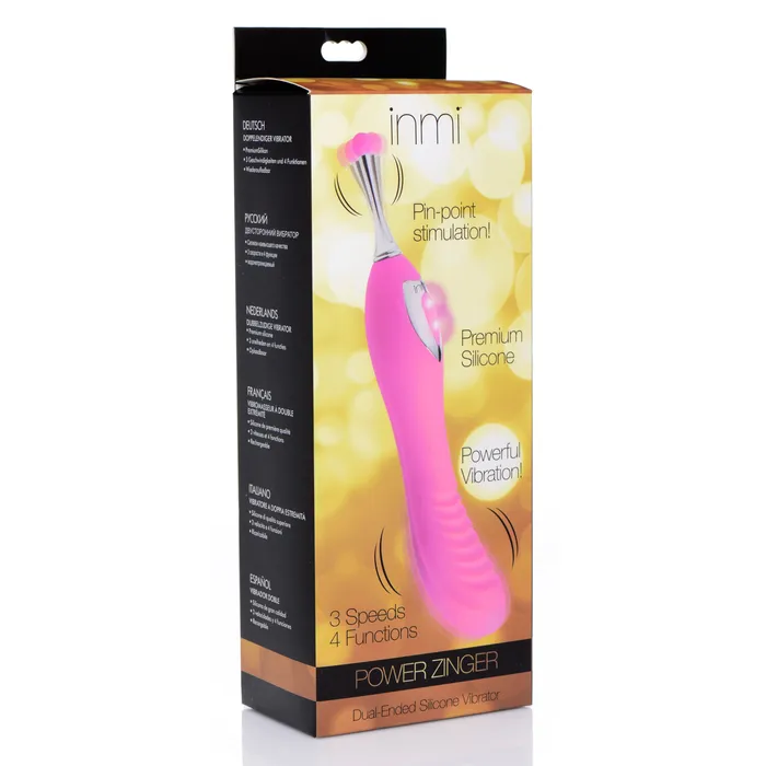Female Sex Toys Power Zinger DualEnded Silicone Vibrator Inmi
