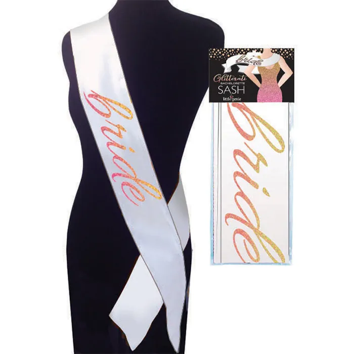 Glitterati Bachelorette Bride Sash Little Genie Productions Vibrators