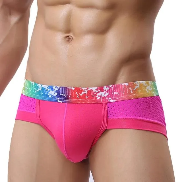 Anal EXILIENSonline supermarket Store Rainbow Band Mesh Briefs
