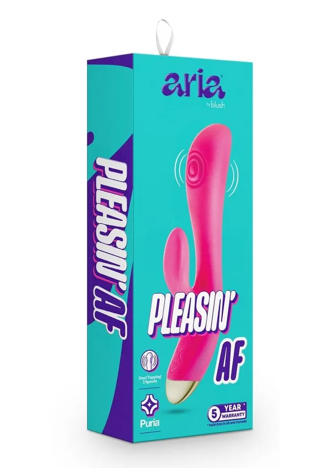 Aria Pleasin AF Rechargeable Silicone Rabbit Vibrator Aria Female Sex Toys