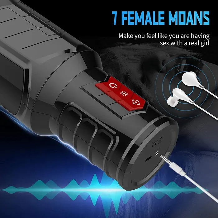 Earlypeach Male Sex Toys Automatic Penis Masturbation Blowjob Cup with 7 OralSuction 7 Vibration Modes