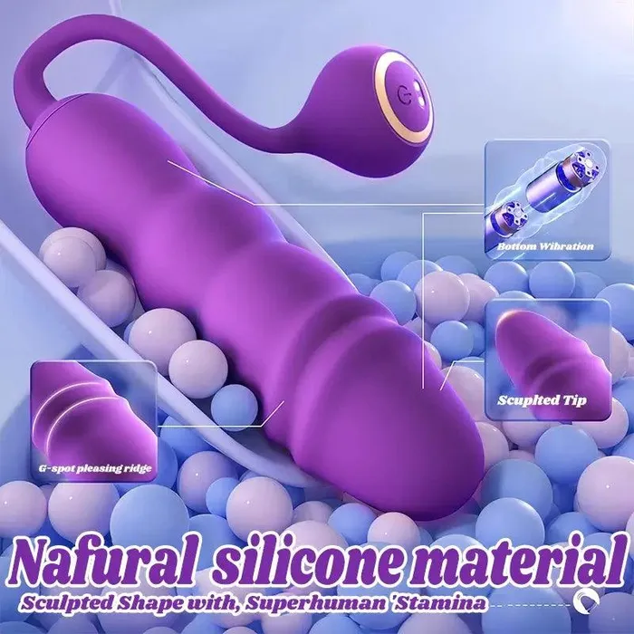 Inyarose Female Sex Toys 3in1 G Point Vibrating Telescopic Vibrator