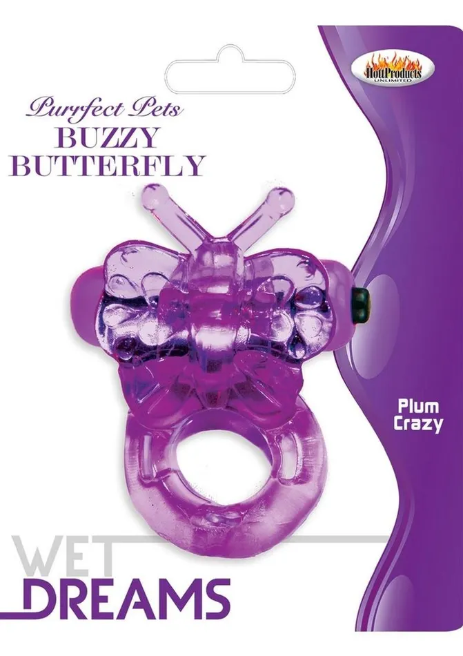 Purrfect Pets Buzzy Butterfly Silicone Stimulator with Vibrating Bullet Wet Dreams Female Sex Toys