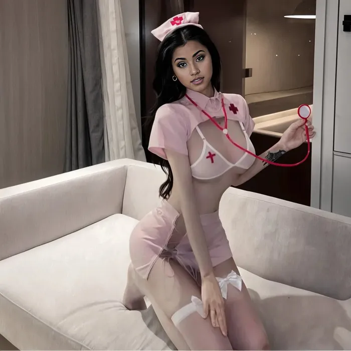 Sinderella Innocent Allure Pink Nurse Fantasy Lingerie Vibrators