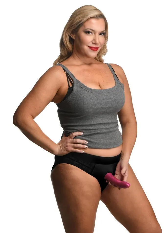 Strap U Lace Envy Black Crotchless Panty Harness STRAP U Female Sex Toys