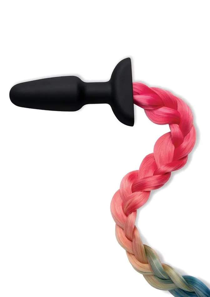 WhipSmart Silicone Plug 375in with Unicorn Tail Whipsmart Male Sex Toys