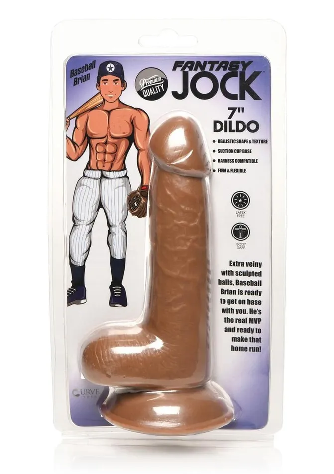 Jock Baseball Brian Dildo with Balls Jock Female Sex Toys