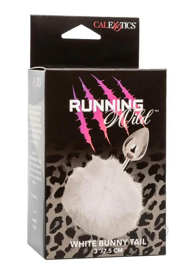 Running Wild Male Sex Toys Running Wild Faux Fur Bunny Tail and Metallic Anal Plug