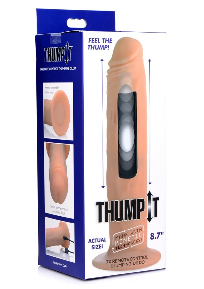 Thumpit Female Sex Toys Thump It Rechargeable Silicone Thumping Large 87in Dildo with Remote Control